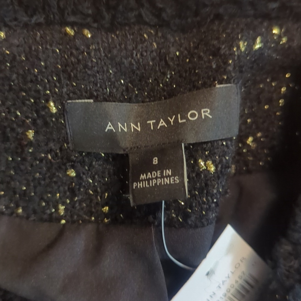 Ann Taylor Black Glitter Blazer - Picture 3 of 12